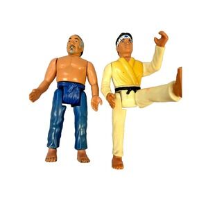 Vintage 80's Remco The Karate Kid Daniel LaRusson and Mr. Miyagi Action Figures
